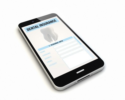Dental insurance form on a cell phone 