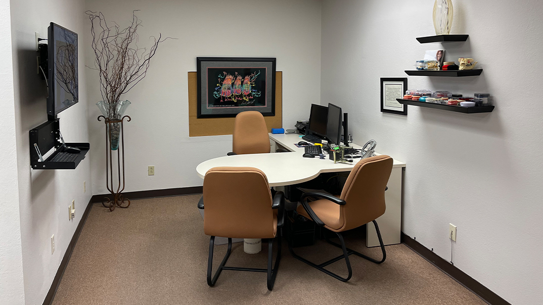 Dental office consultation room